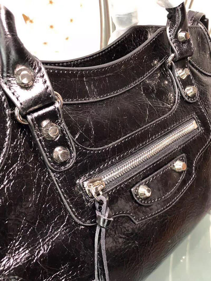 BALENCIAG巴黎世家 義大利進口 原版油蠟頭層牛皮 香皮小銀釘  BL1333